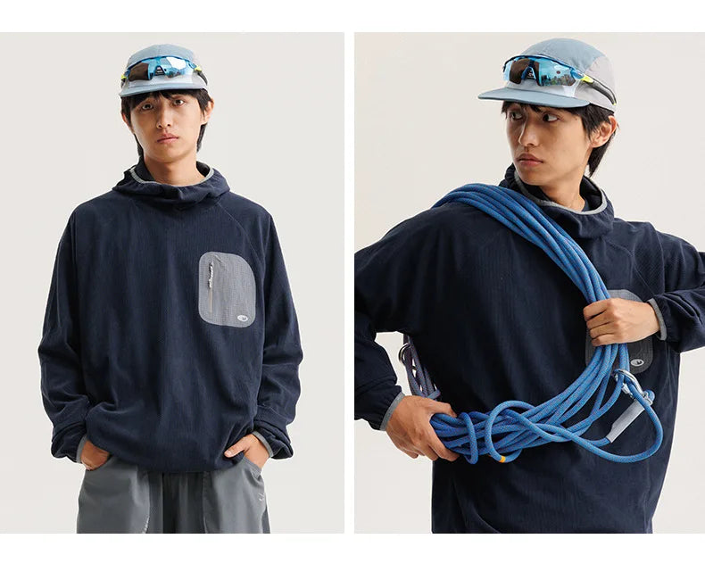 Outdoor Sports Lightweight Quick-Dry Hooded Fleece Training Top Unisex Design with Multiple Color Options Outdoor Camping Hoodie