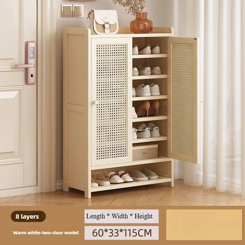 Home shoe cabinet multi-layer large-capacity shoe rack dustproof and breathable entrance storage cabinet