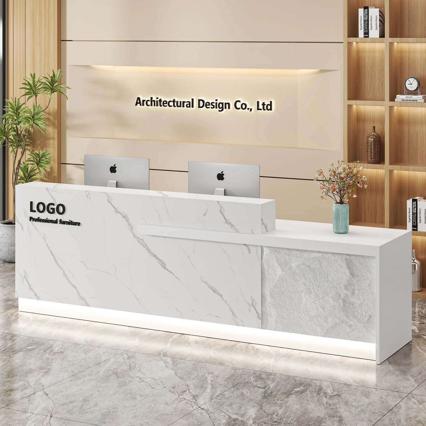 Kitchen Counter Reception Desks Decorations Display Beauty Salon Reception Desks Small Mostrador Negocio Commercial Furniture