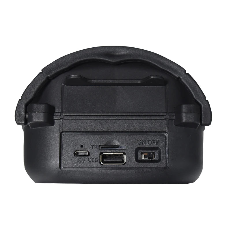 Wireless Bluetooth Speaker with LED Wireless Handheld Speaker Support Wired Microphone/TF Card/U Stick Audio Line Input