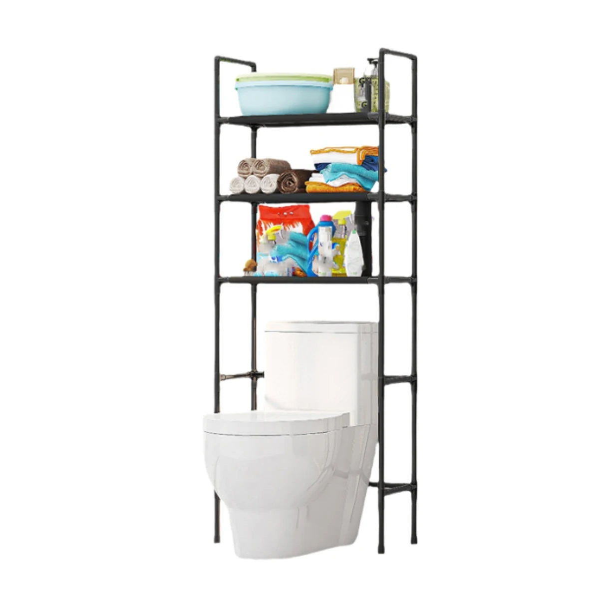 1pc-3rd Floor Bathroom Storage Rack, Bathroom Rack Above Toilet Seat,bathroom Storage Platform, Multifunctional Storage Platform