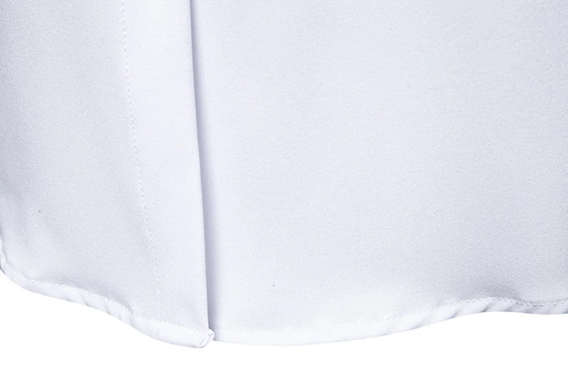 قميص رجالي عصري بياقة واقفة وأزرار مائلة وأكمام طويلة غير منتظمة مناسب للأعمال والمهرجانات