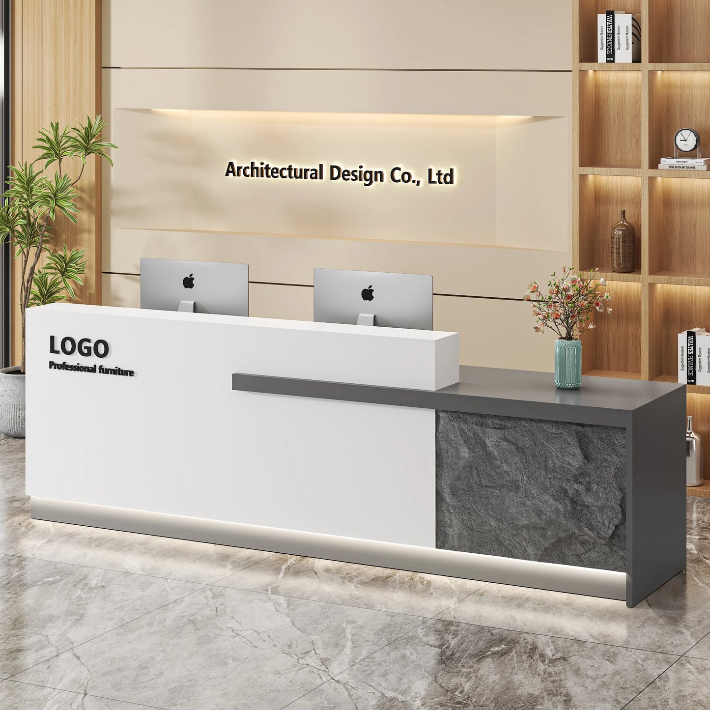Kitchen Counter Reception Desks Decorations Display Beauty Salon Reception Desks Small Mostrador Negocio Commercial Furniture