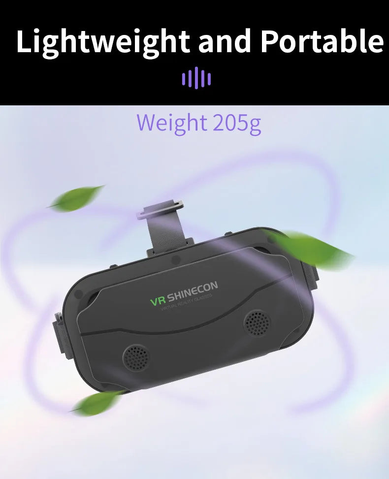 VR SHINECON 3D Glasses Virtual Reality Helmet Lenses Viar Goggles For Smartphones Mobile Goggle Game Accessory with Original Box