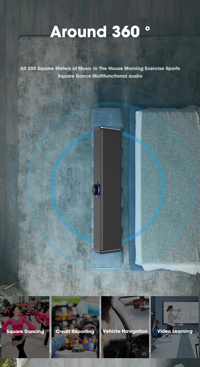 مكبر صوت محيطي بتقنية البلوتوث رباعي الأبعاد، نظام صوت المسرح المنزلي، شريط صوت للكمبيوتر، للتلفزيون، مضخم صوت سلكي، ستيريو، جهير قوي