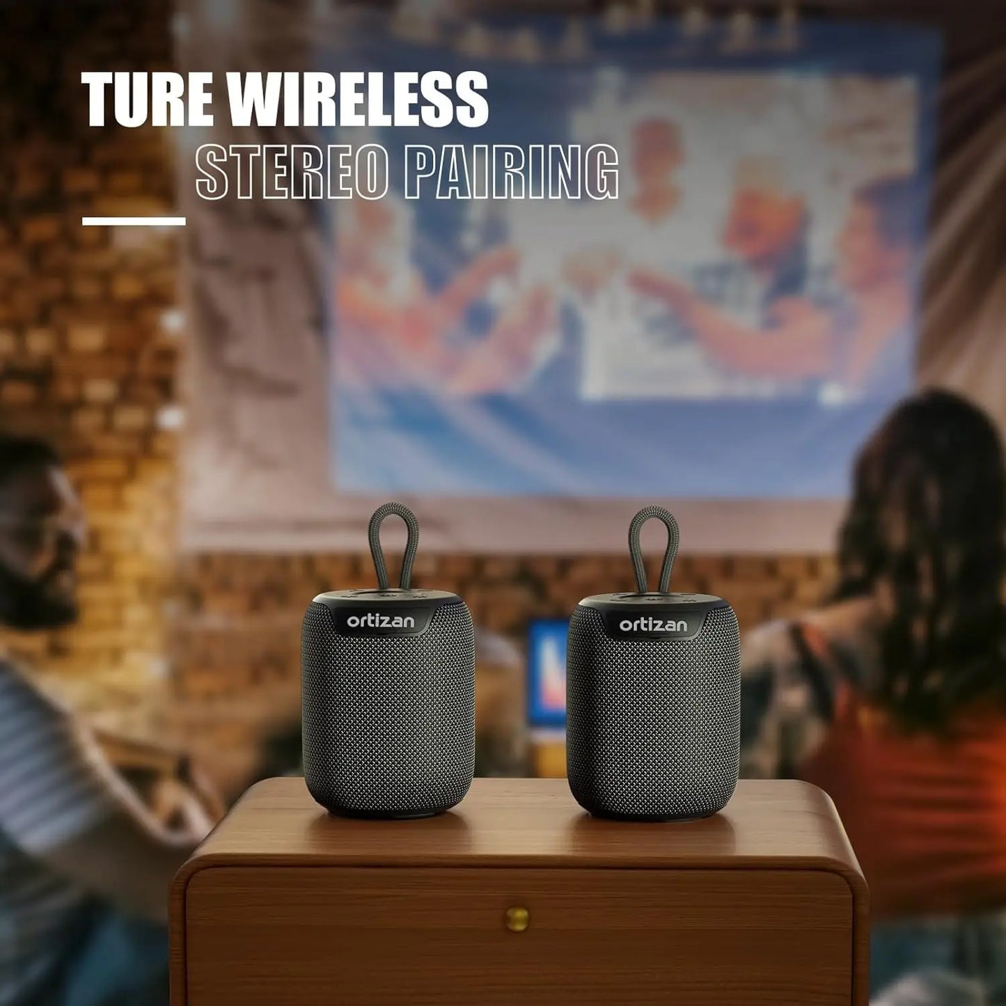 Bluetooth Speakers, 15W Portable Speakers Bluetooth Wireless V5.3 with Stereo Sound, Active Extra Bass, IPX7 Waterproof Shower