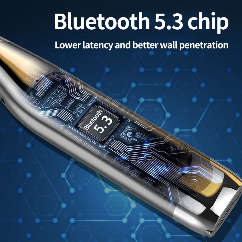 Bluetooth Headset Wireless Headphone LED Digital Display Neck-hanging Headphone Be Inserted Card Bluetooth Earbuds Sport Running