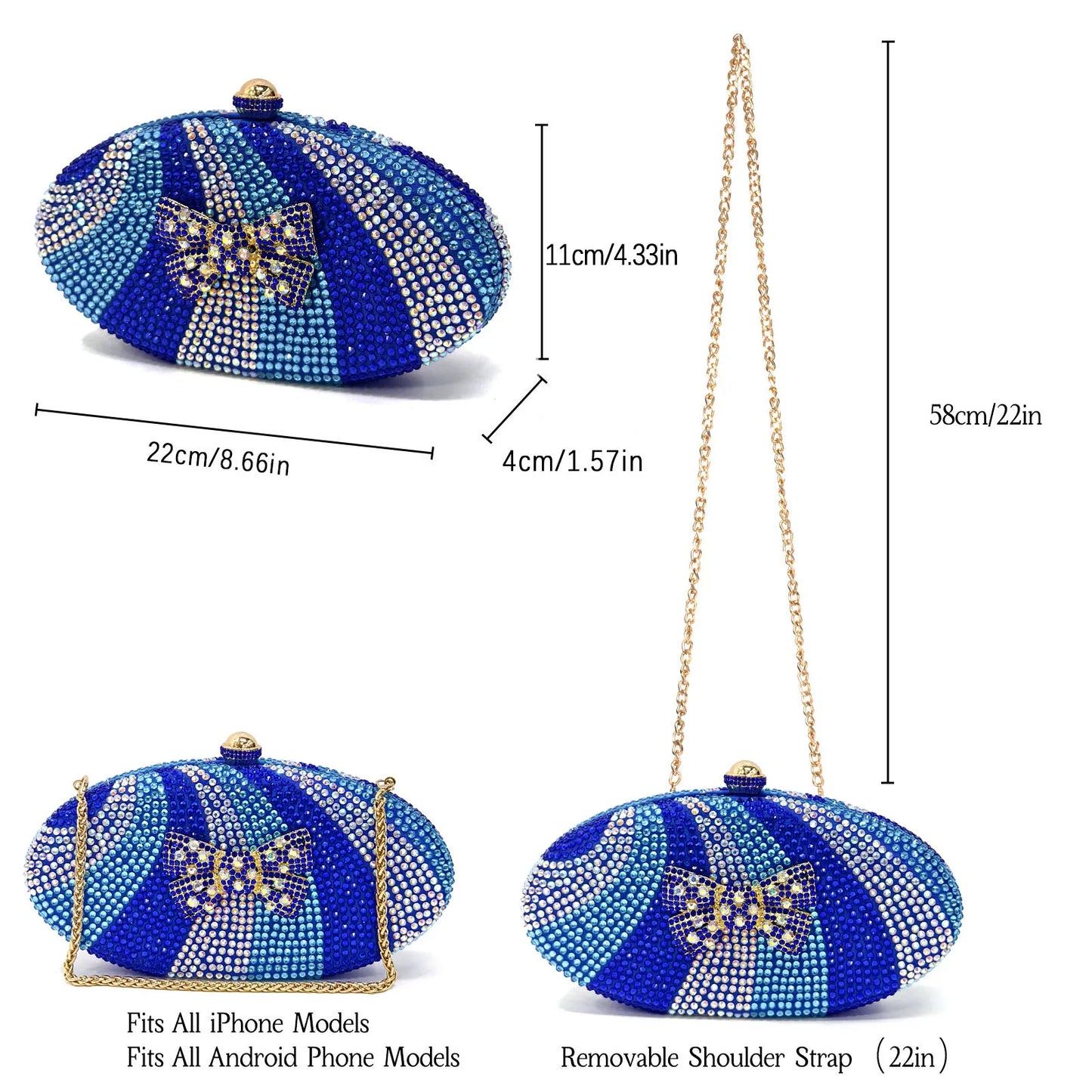 حذاء نسائي بتصميم إيطالي من فينوس تشان وحقيبة فراشة مرصعة بأحجار الراين - مثالي لحفلات الزفاف وإكسسوارات العرائس