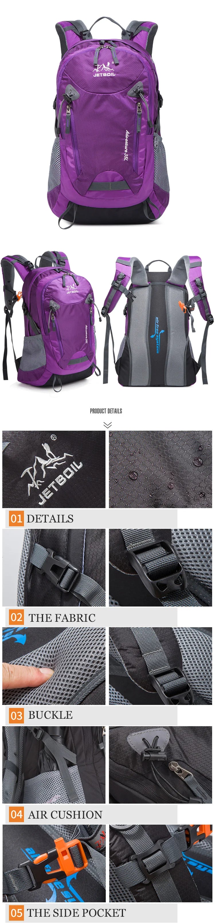 Outdoor Sports 35L bag Hiking Daypacks Men Women Camping Hiking Backpacks