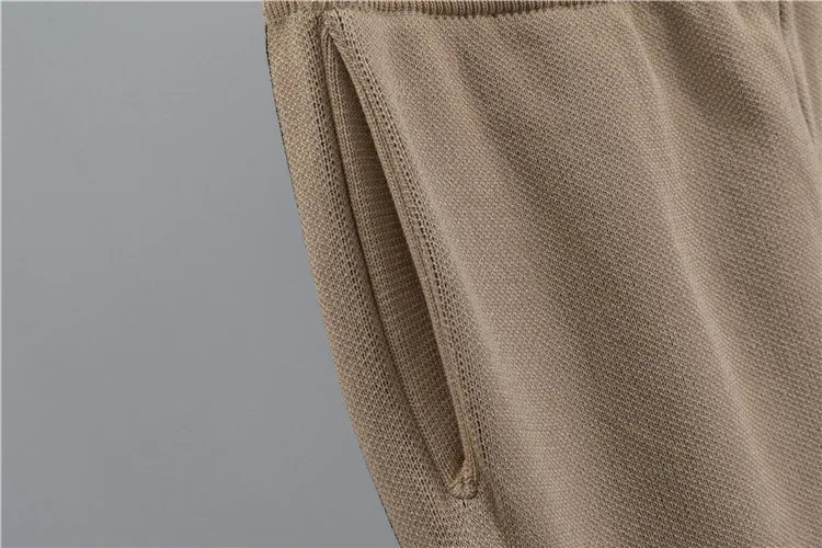 Fashion Autumn Women 2 Pieces Sets Casual Hooded Patchwork Loose Knitted Sweater Sports Harlan Pants Suits Winter Sportswear SwiftNest