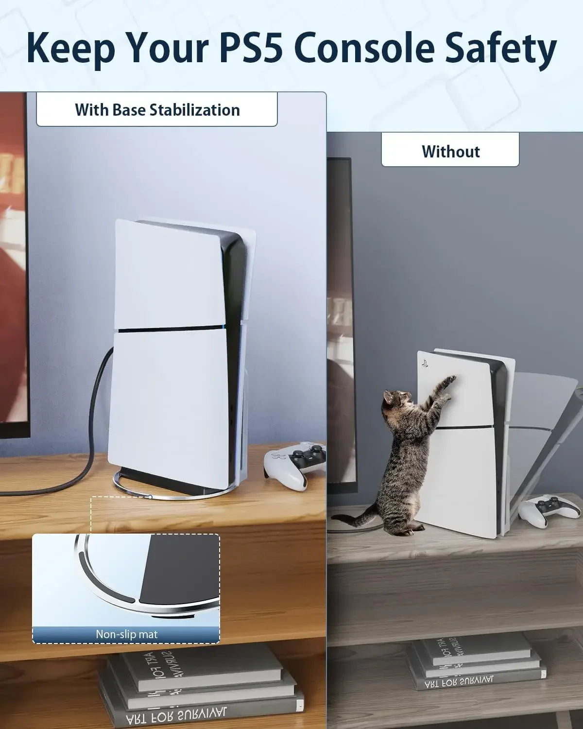 New Console Host Stand For PS5 Slim/PS5 PRO  Vertical Storage Stand Game Accessories