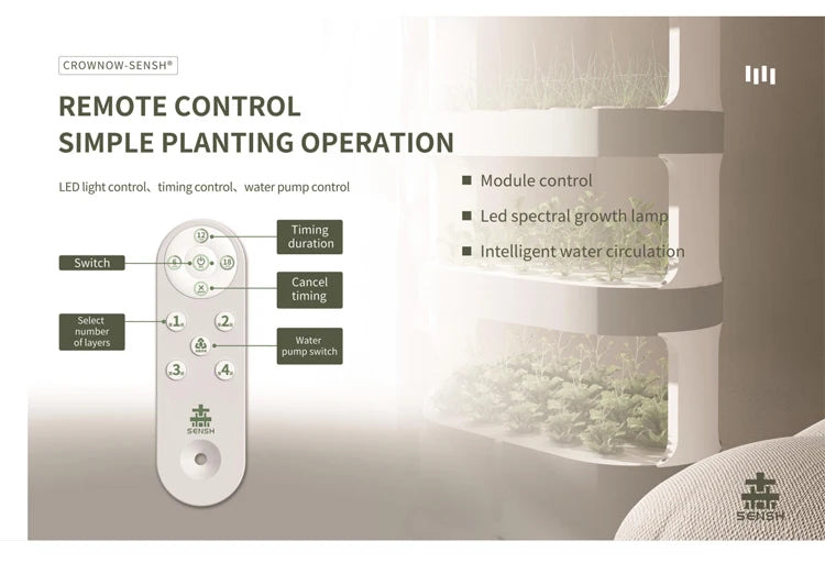 Home Greenhouse Automatic Home Garden Hydroponic Plant Grow System Led Light Smart Planter Flower Pot Hydroponic Indoor Herb Kit