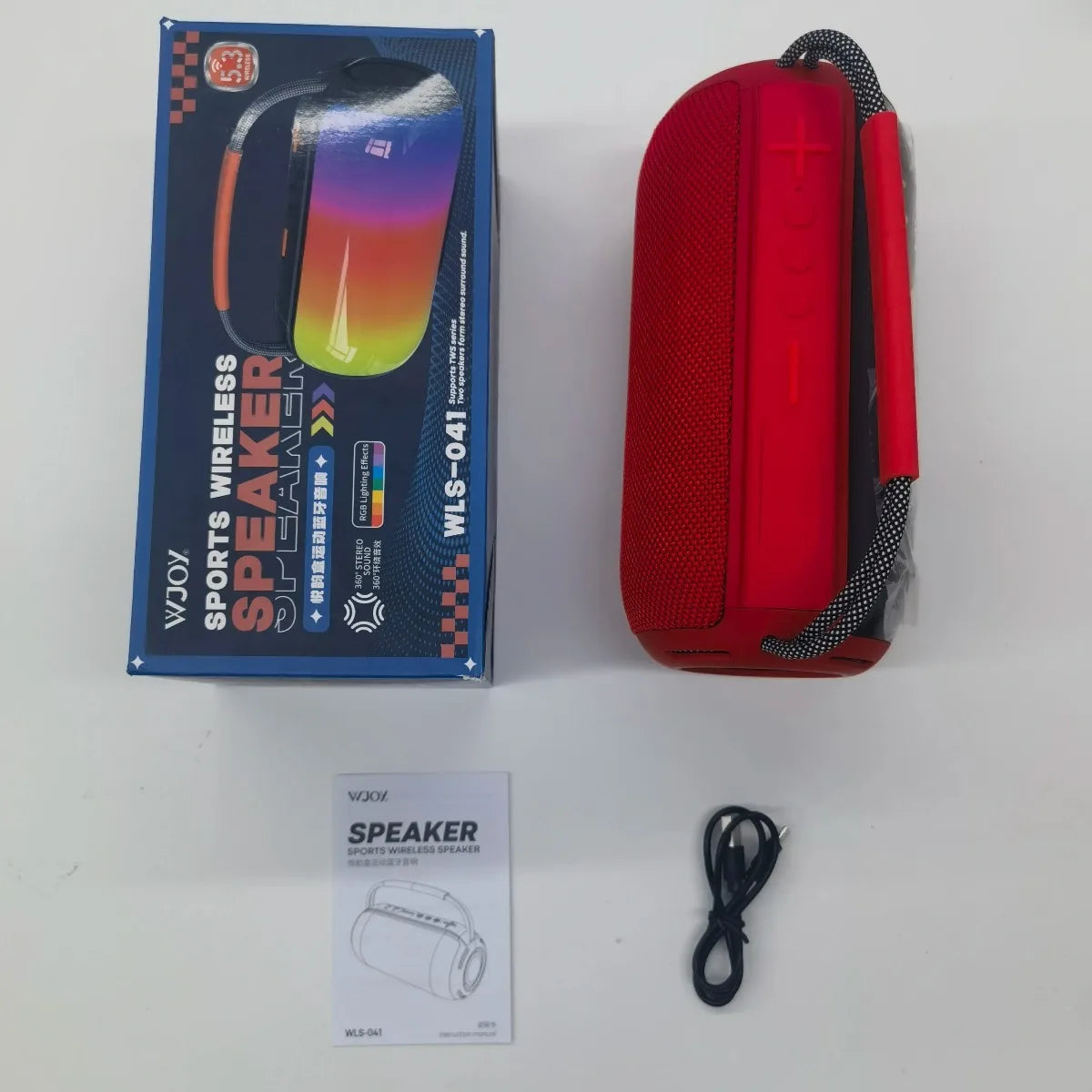 30W Bluetooth Speaker with Breathing Lamp Supports 2Pcs Tandem Portable Subwoofer Spatial Sound Effects 2400mAh Large Battery