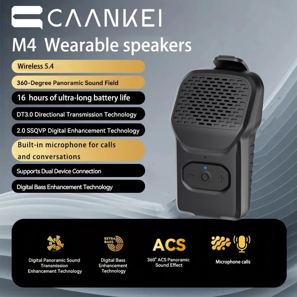 Bluetooth Wireless Wearable Speakers Waterproof IPX7 Outdoor Sports Speaker Mini Sound Microphone Built-in Mic Call Sound Box