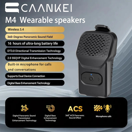 Bluetooth Wireless Wearable Speakers Waterproof IPX7 Outdoor Sports Speaker Mini Sound Microphone Built-in Mic Call Sound Box