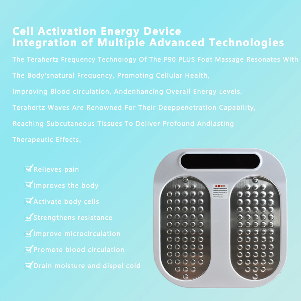 Upgrade P100 Terahertz Foot Therapy Machine Health Care Blood Circulation Foot Massage Meridian Apparatus for Personal Wellness