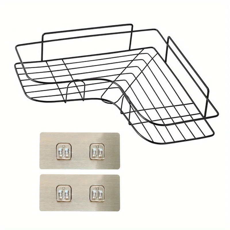 Bathroom Storage Rack Bathroom Shelf Wall Hanging Corner Shower Caddy No Punching Triangle Storage Rack Bathroom Accessories