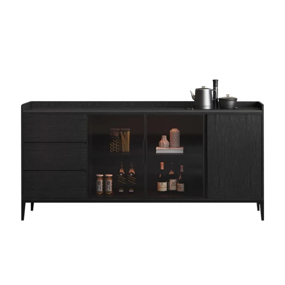 Kitchen Shelf Cabinets Living Room Storage Display Black Closets Cabinet Buffet Cupboard Mueble Recibidor De Entrada Decor