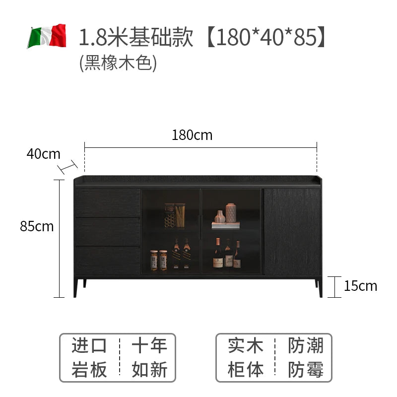 Kitchen Shelf Cabinets Living Room Storage Display Black Closets Cabinet Buffet Cupboard Mueble Recibidor De Entrada Decor