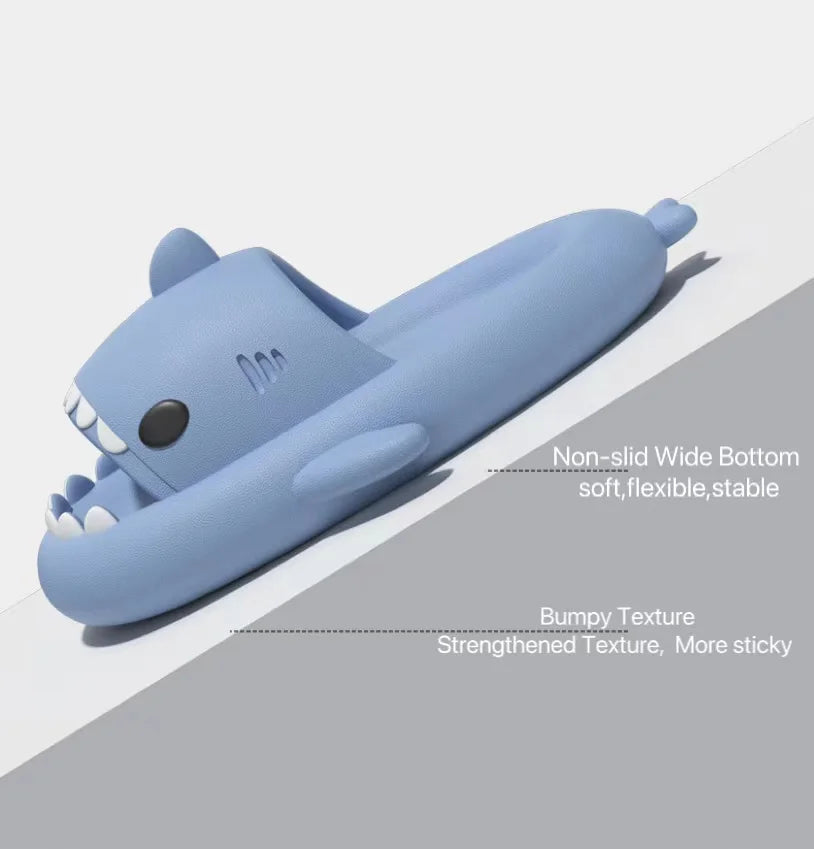 Fashion Women Shark Slippers Removable Fins Slides Indoor EVA Light Sandals Beach Couple Outside Men Shark Flip Flops