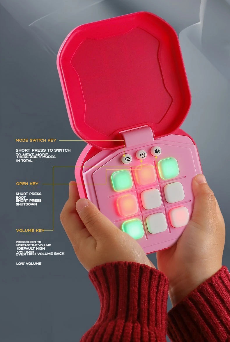 New Kids Electronic Toys Tic Tac Toe Game Noughts and Crosses Game Memory Training Infinite Portable Travel Games for Kids Adult