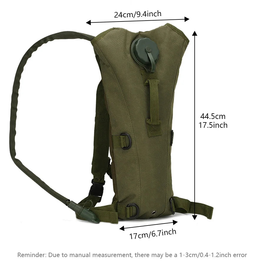 Sports backpack with 3L waterproof water bladder, suitable for running, jogging and cycling