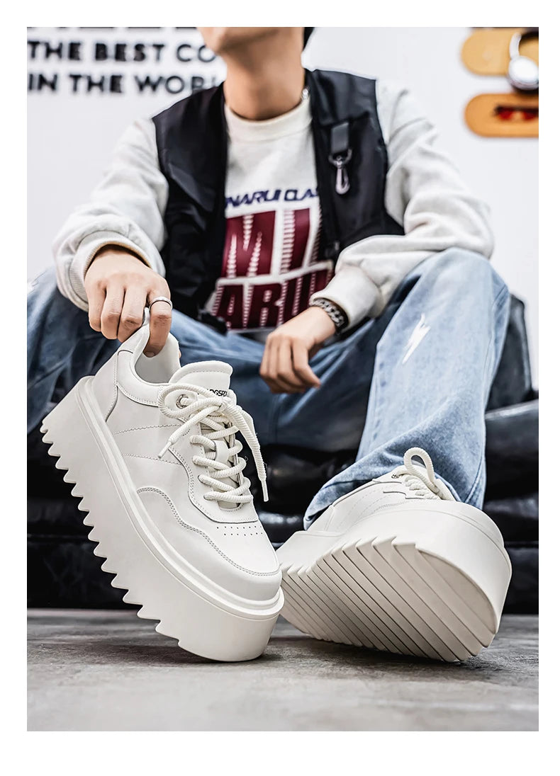 2025 New High Quality Men's Shoes Thick Soled Height Increasing Casual Skateboarding Shoe for Outdoor Running Sports Shoes