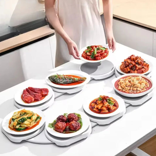 Kitchen Dining Table Turntable Kitchen Countertop Turntable 360 Degree Rotation Versatile Heat Resistant for Rectangular Table