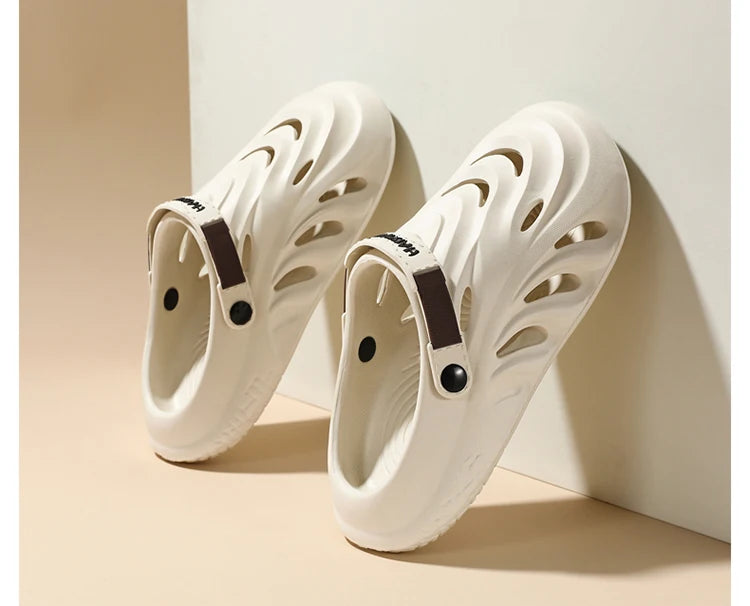 Fashion Men's Sandals Soft EVA Clogs Fashion Thick Sole Couples Beach Slippers Casual Slide Hole Shoes