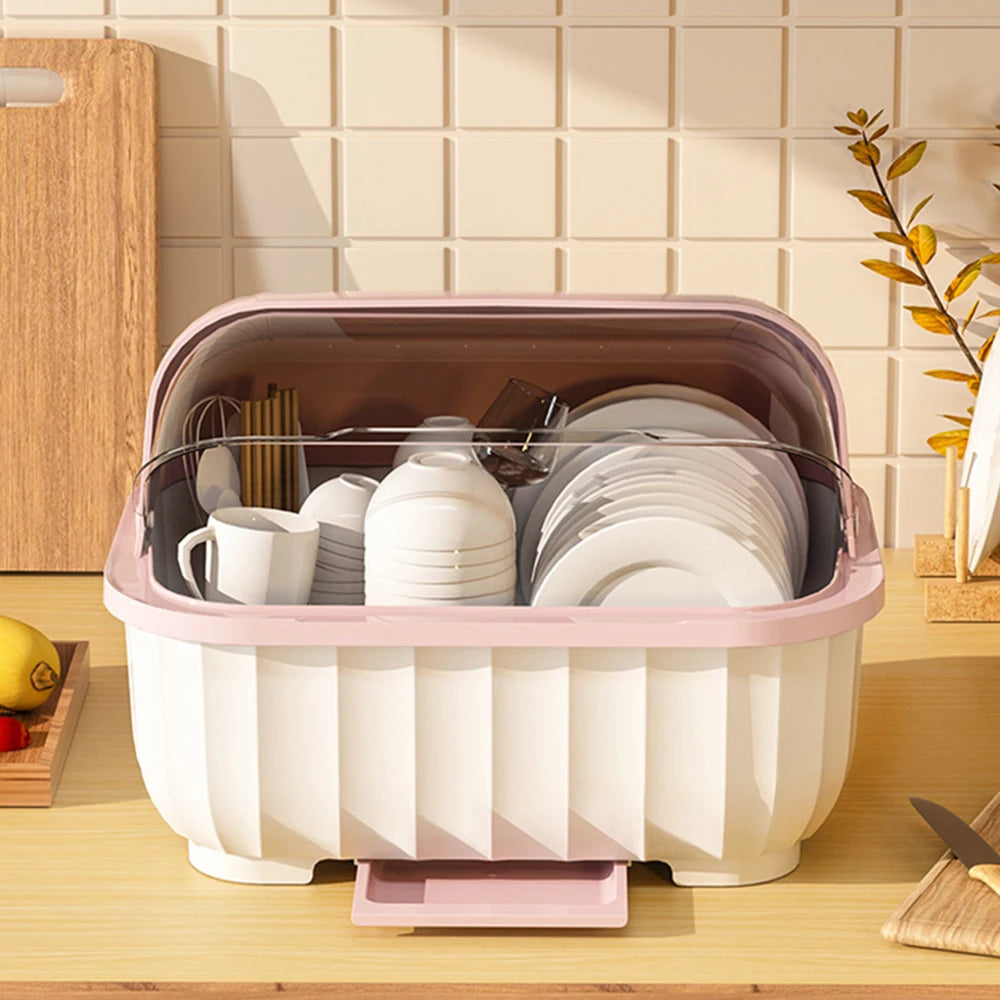 Kitchen Drain Cabinet With Lid, Bowl Box For Storing Dishes, Dishes, Tableware, Household Small Storage Rack, Chopsticks Storage
