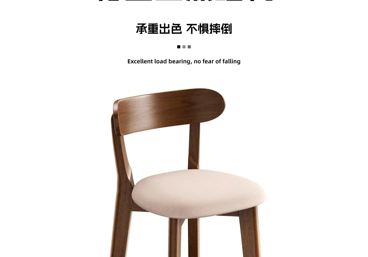 Wooden Bar Stool Modern Dining Room Office Stool Luxury Chaises for Nordic Interior Decoration Luxury Wooden Dining Stool