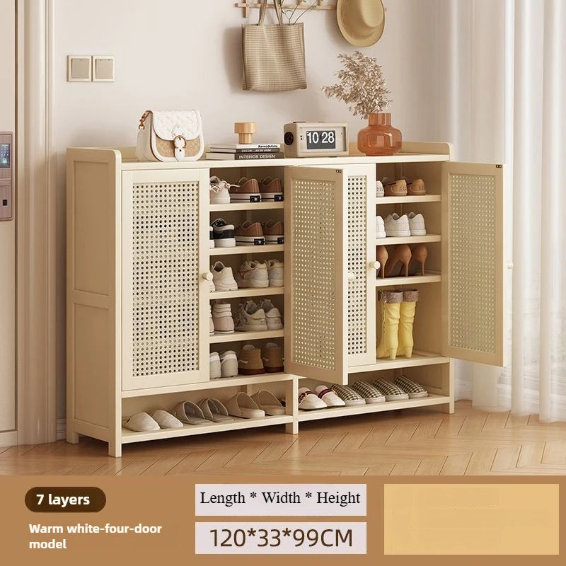 Home shoe cabinet multi-layer large-capacity shoe rack dustproof and breathable entrance storage cabinet