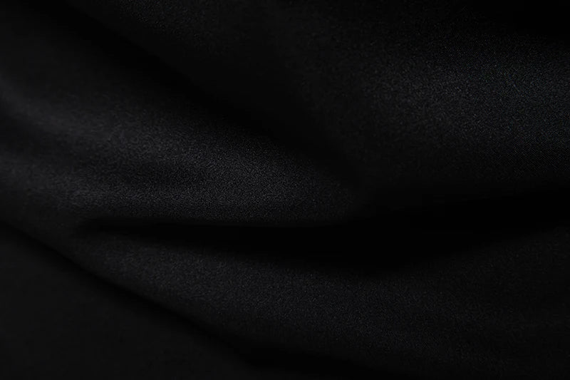 قميص رجالي عصري بياقة واقفة وأزرار مائلة وأكمام طويلة غير منتظمة مناسب للأعمال والمهرجانات