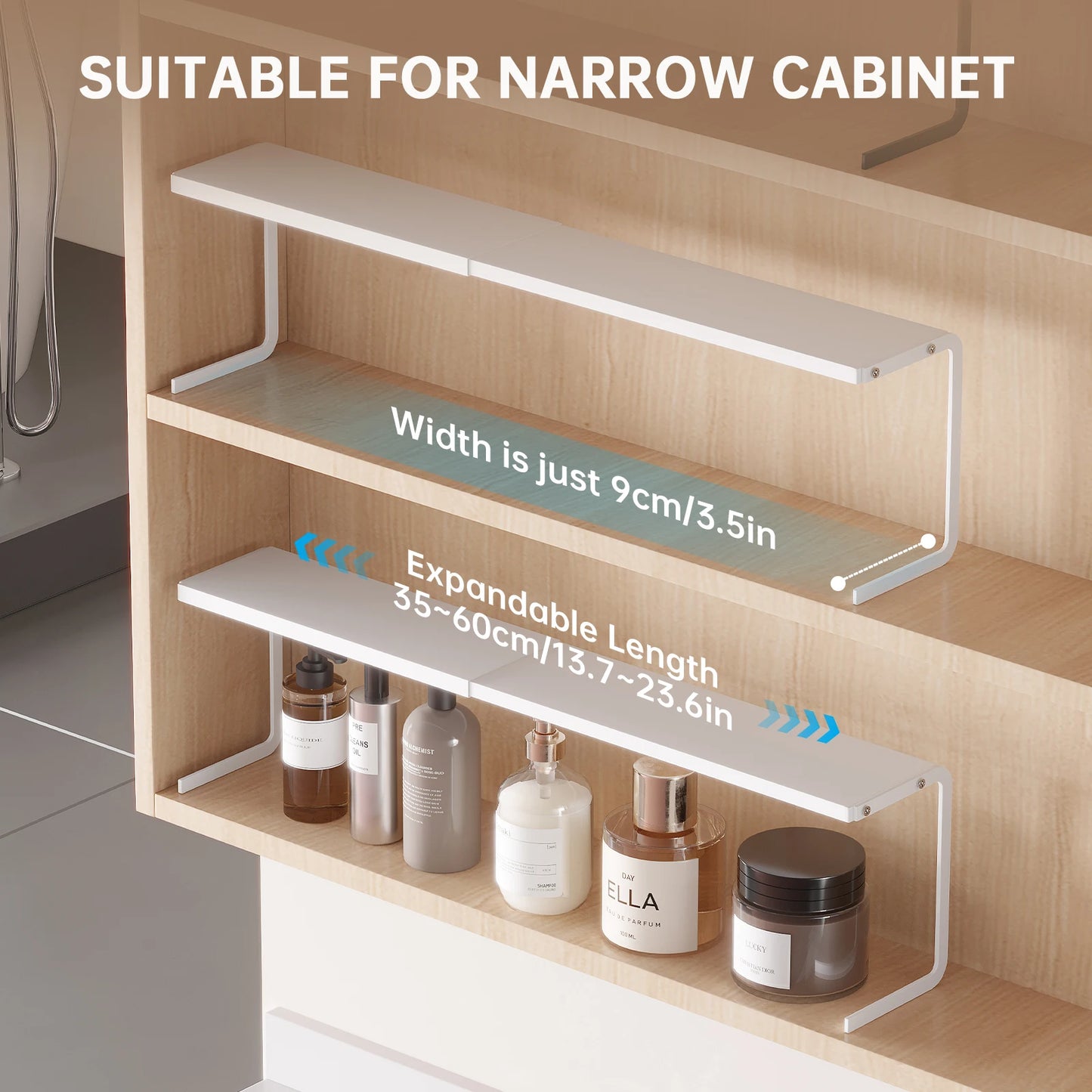 Mirror Cabinet Storage Box Bathroom Cabinet Partition Hanging Basket Organizer Cosmetics and Skin Care Products Bathroom Storage Rack