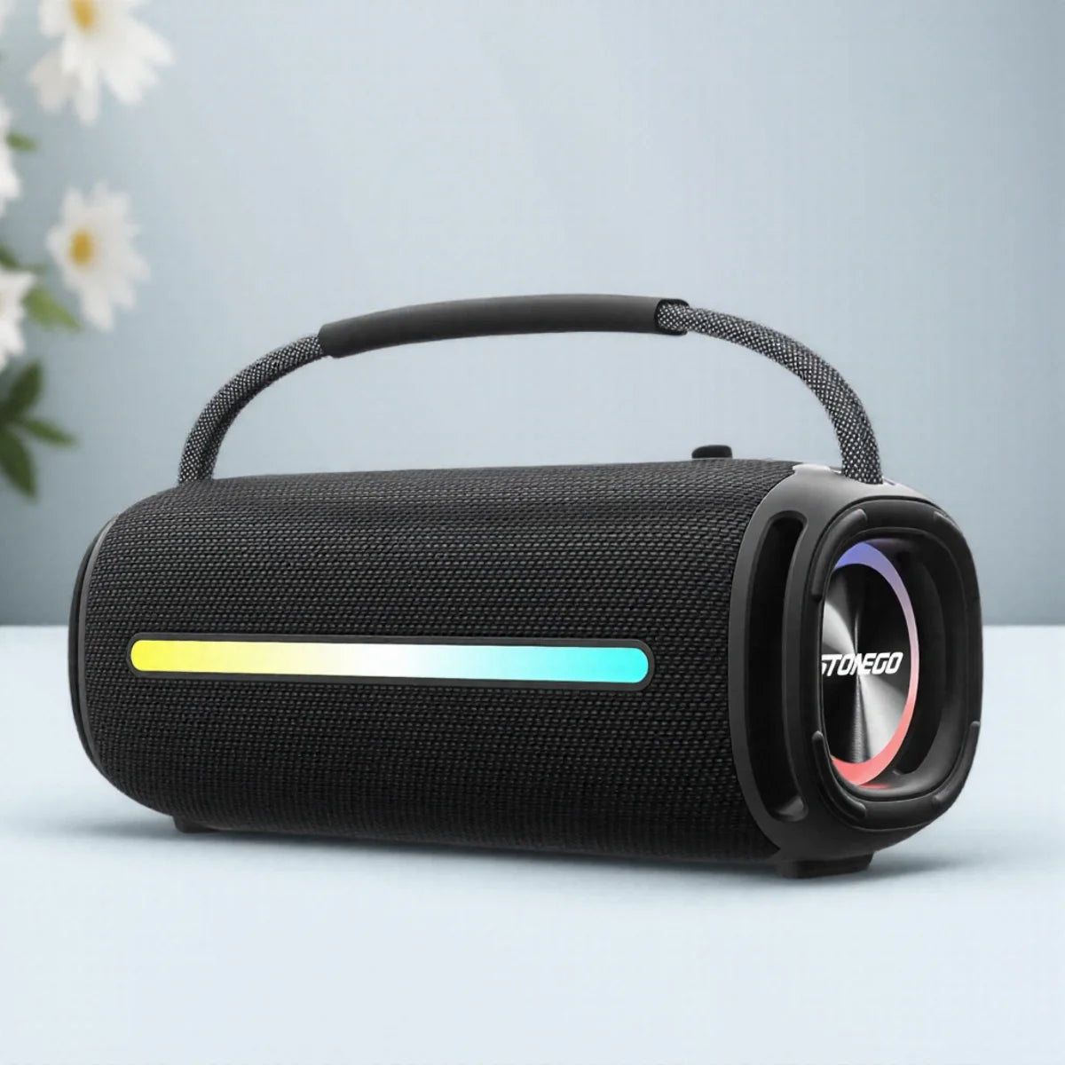 Outdoor Portable Bluetooth 53 Wireless Speaker IPX6 Waterproof High Power Audio RGB Lantern Subwoofer