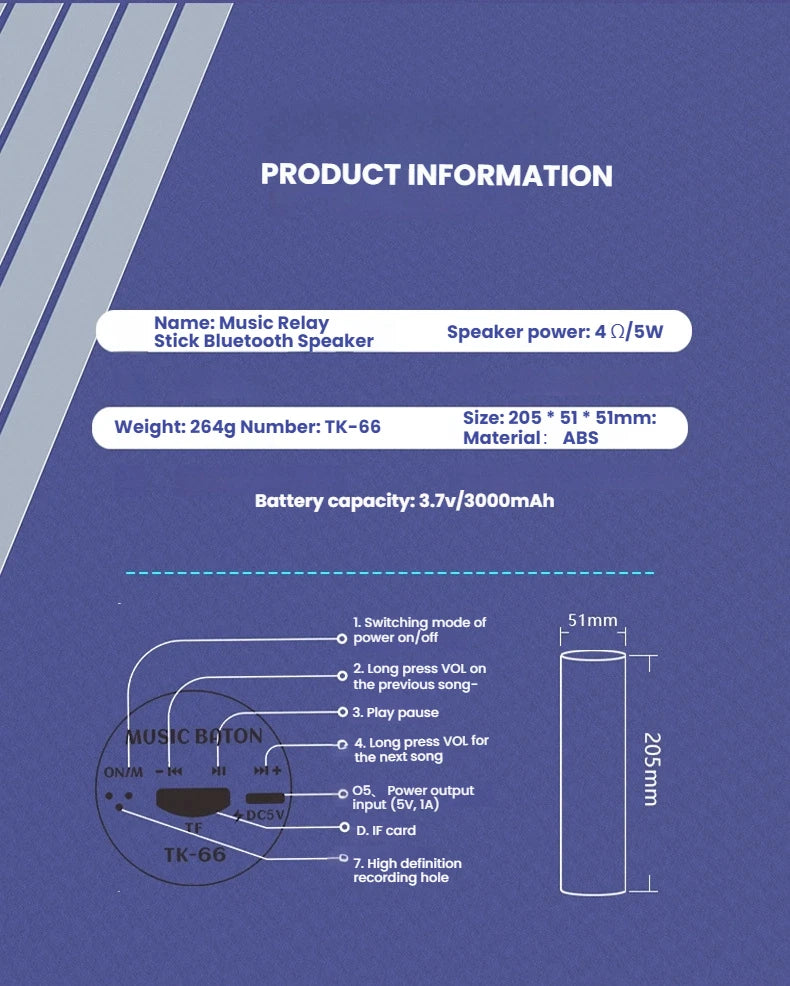 Bluetooth Speaker,5.3 Bluetooth Speakers Wireless  with Radios Support And 2000Mah Power Bank Function Support TF Card for sport