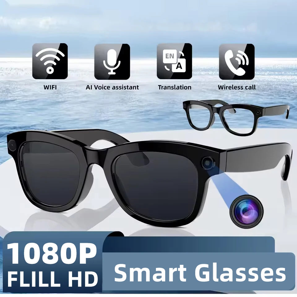 New Technology Bluetooth Call Smart Glasses 2025 Video Recording Camera Sunglasses VR Headset AI Translation Lens for Man Woman