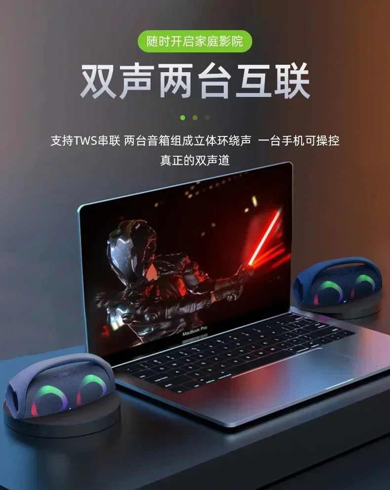 HIFI Wireless Bluetooth Speaker Portable Waterproof High Power Sound Column Stereo Surround RGB Subwoofer Caixa De Som TWS/USB