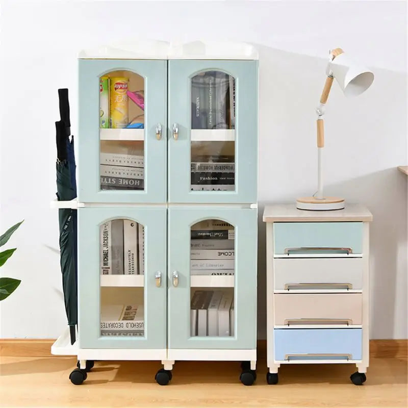 Home bedroom removeable Storage Organizer, Book Shelf, DIY Plastic Closet Cabinet