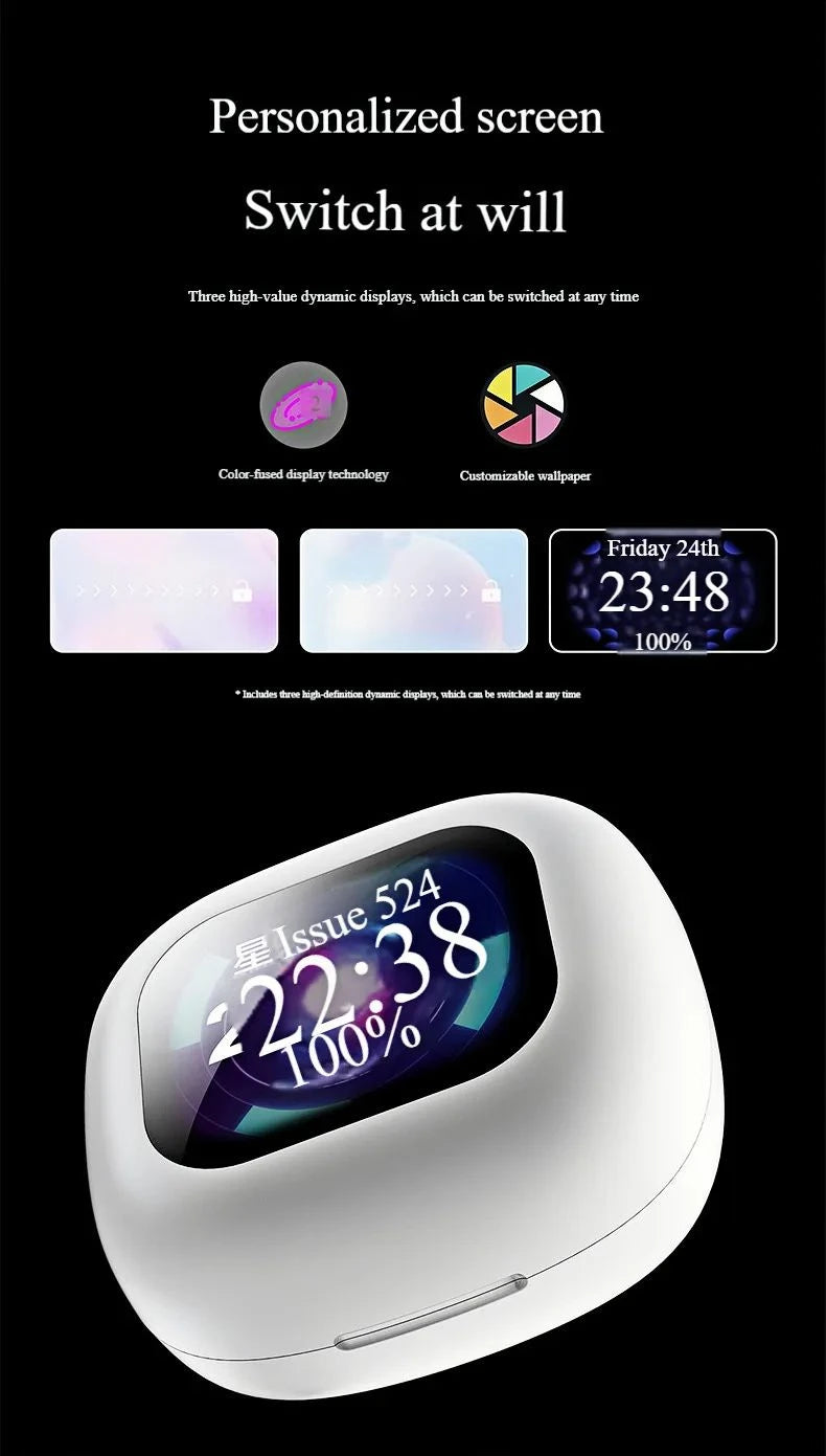 Real-Time Language Translator Headphones Bluetooth Wireless Earphones Sports Noise Reduction Earhooks Headset Smart Touch Screen