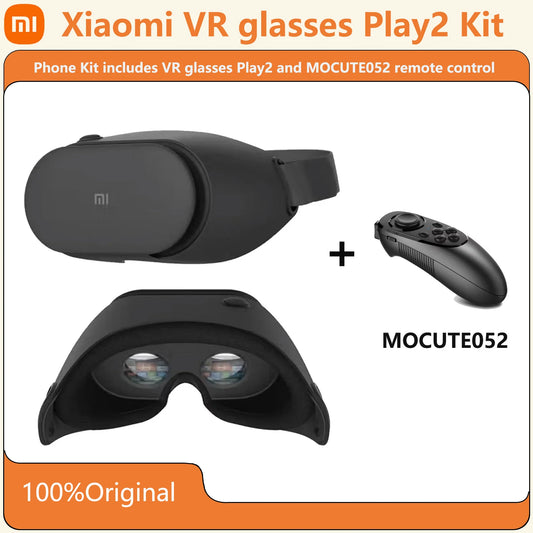 Original Xiaomi VR Glasses PLAY2 Phone Kit Black Tech Virtual Reality 3D Headset - Smart Gaming Helmet & Fashion Goggles