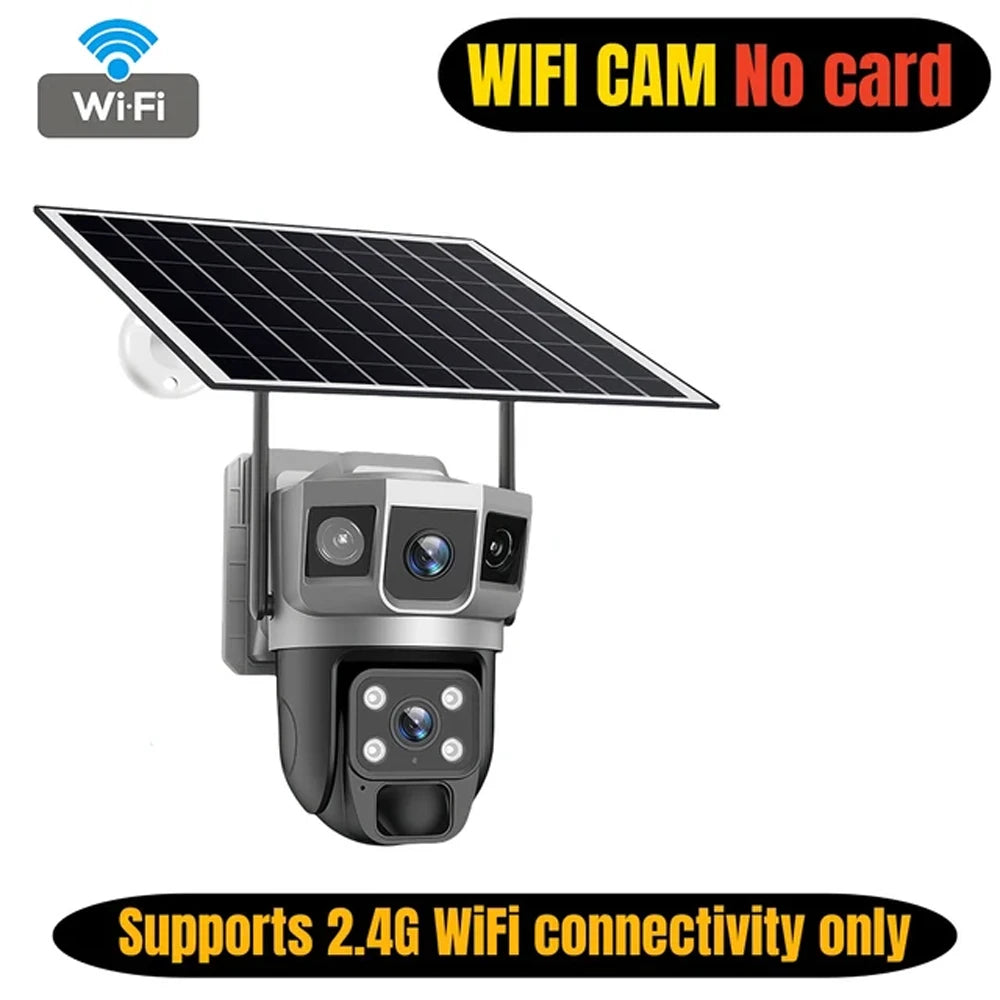 V380pro 12MP 6K WIFI Camera Solar PIR Human Detection Night Vision Waterproof Security Video IP Camara Battery CCTV Monitor