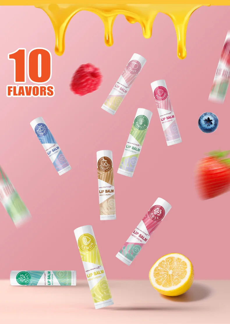 مجموعة أحمر الشفاه 10 قطع، لمسة نهائية طبيعية، عناية مرطبة بالشفاه، لمعان يدوم طويلاً، مناسبة لجميع أنواع البشرة، هدايا العطلات