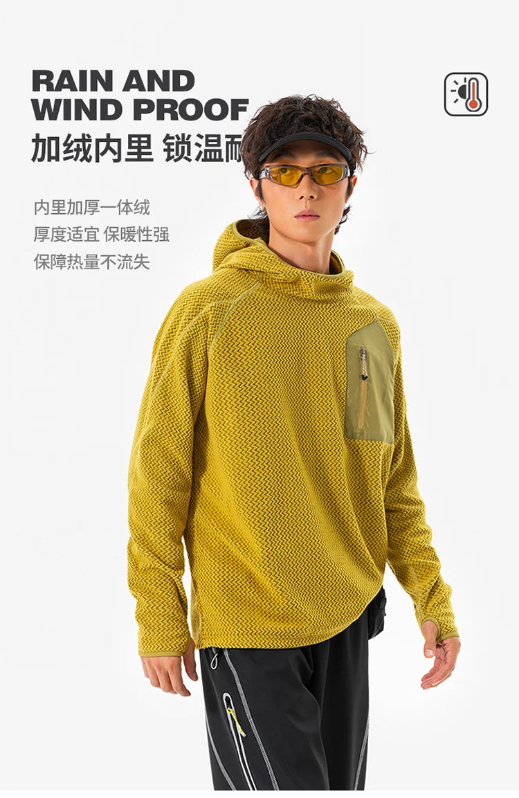 Outdoor Sport Hoodie Men Women Loose Casual Lightweight Warm Pullover Hooded Sweatshirts Couple Autumn Winter Hoody Tops