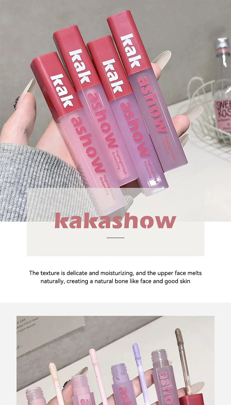 kakashow flawless beautification liquid, light and thin skin makeup, concealer highlights, natural makeup