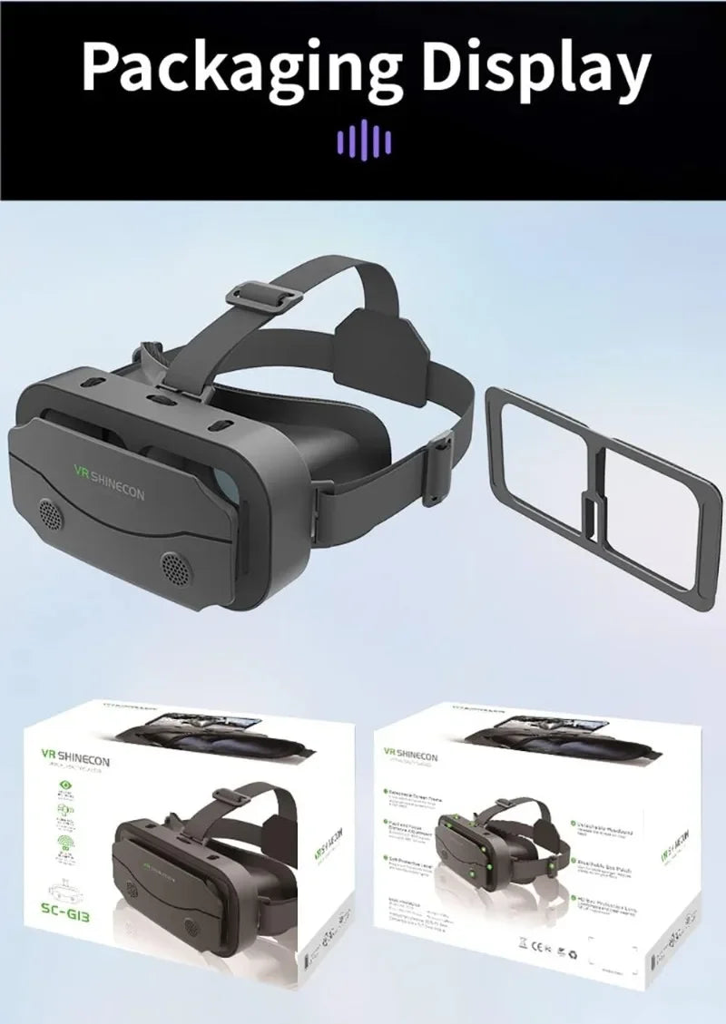 VR Headset Compatible with  Phone Within 4.7-7.2inch Display Screen- Universal Virtual Reality Goggles-  New 3D Glasses