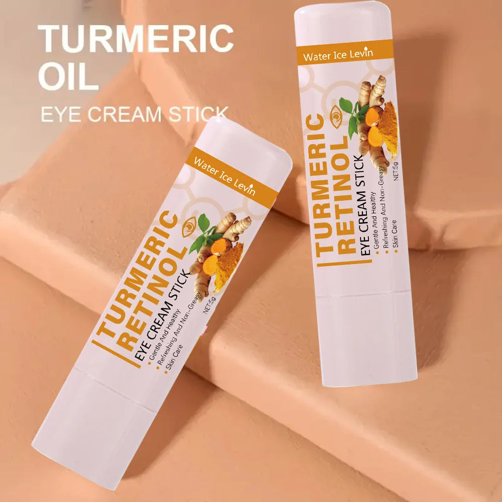 Turmeric eye cream stick nourishes the skin, improves fine lines, relieves eye bags and dark circles, and brightens the eye skin