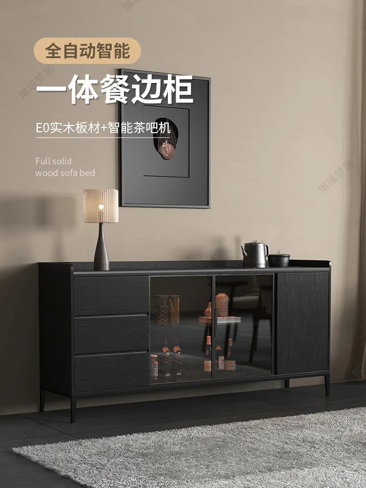 Kitchen Shelf Cabinets Living Room Storage Display Black Closets Cabinet Buffet Cupboard Mueble Recibidor De Entrada Decor