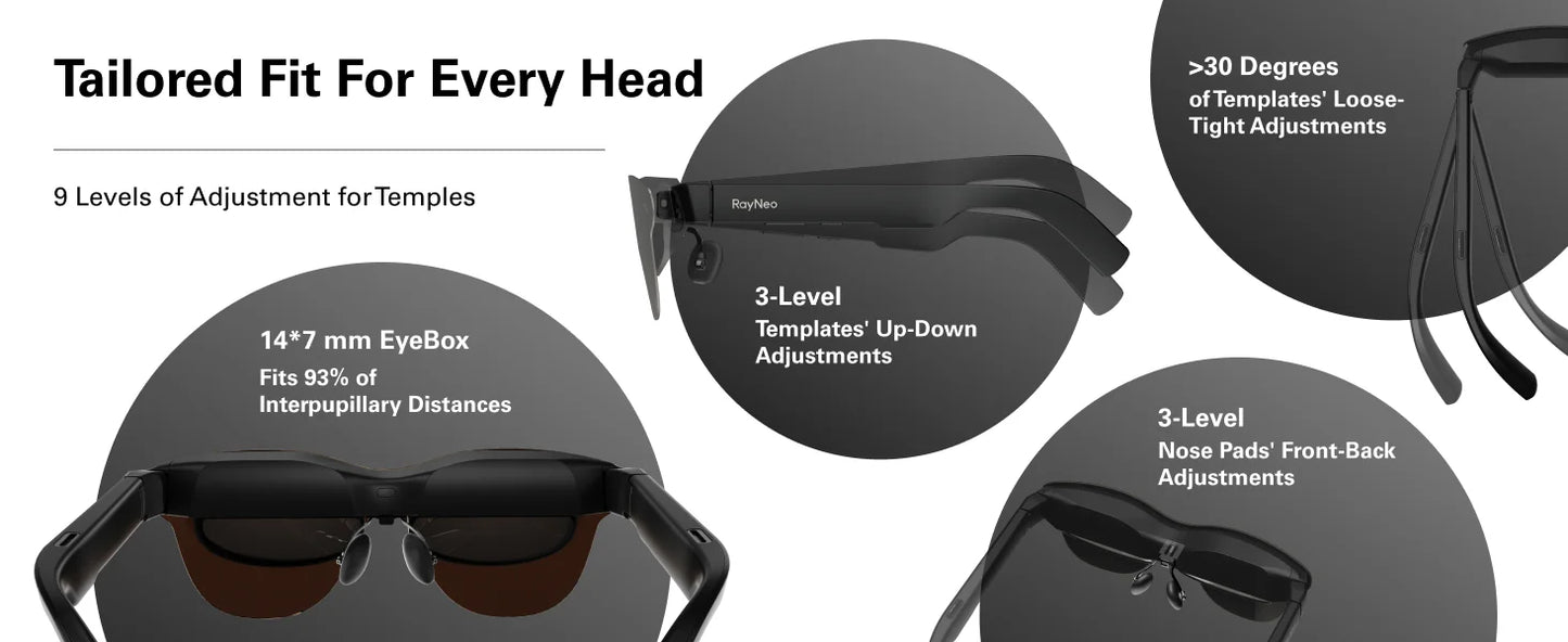 RayNeo Air 3S Pro smart AR glasses, 135-inch HD viewing, 1200Nits brightness, 3D surround sound