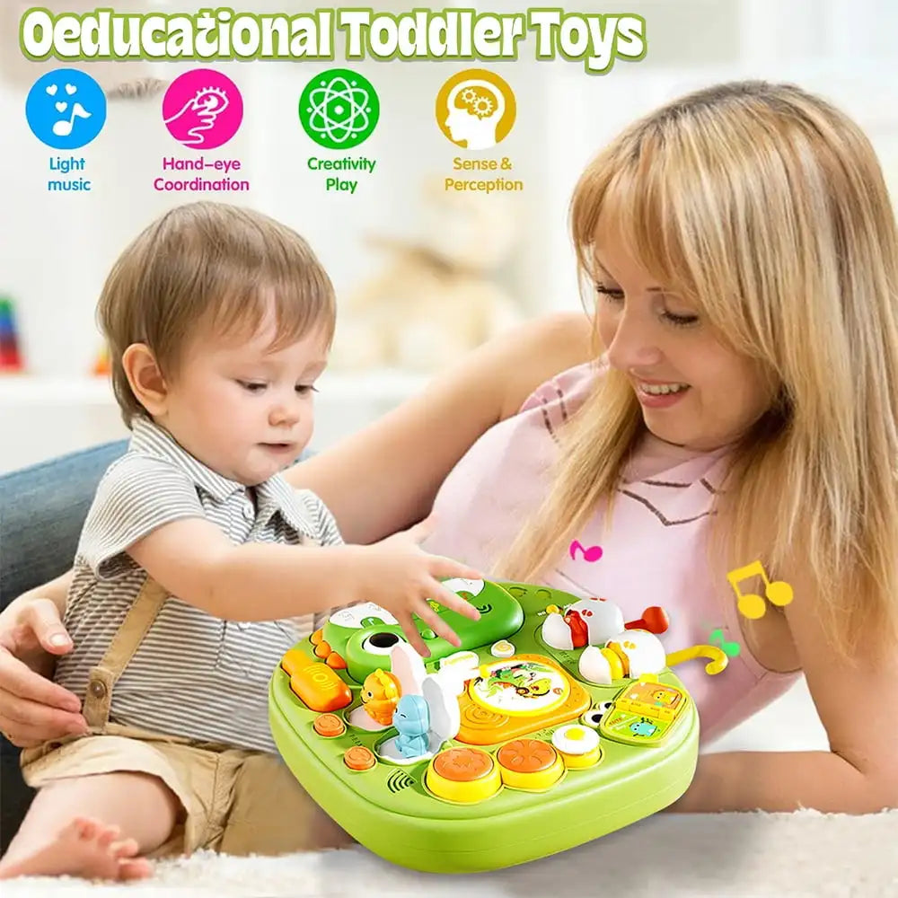 Toddler Activity Table Toy - Montessori Learning Toy for Boys & Girls, Kids Educational Play Table